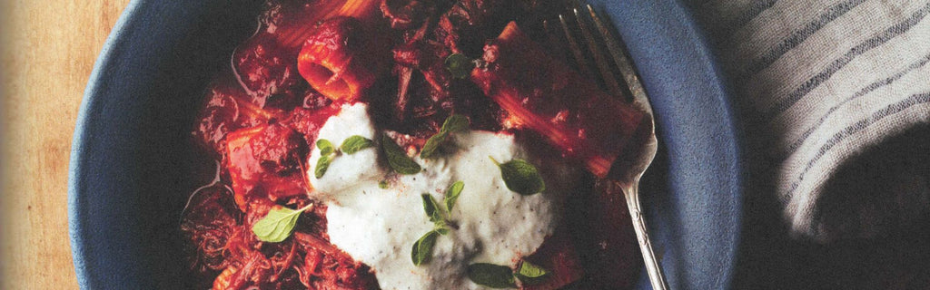Slow-Braised Lamb Ragù With Rigatoni and Whipped Ricotta