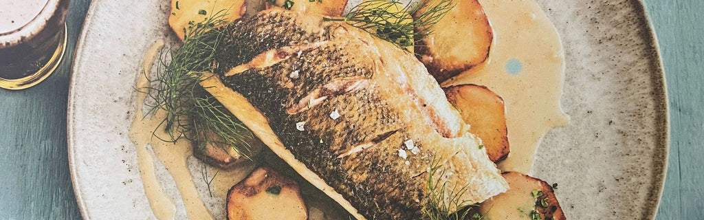 Mullet Fillets with a Twist: Beer Vanilla Sauce