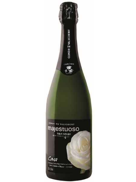 Bottle of Cava Majestuoso Brut Nature Gran Reserva 2017 Sparkling Wine