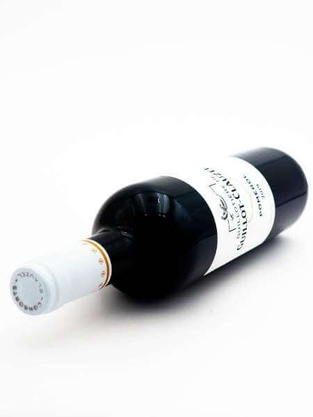 Side Bottle of Chateau la Guillotiere Clauzel 2019 Red Wine