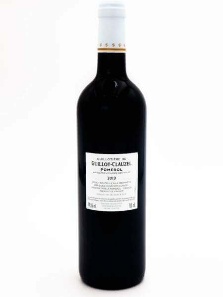 Back Label of Chateau la Guillotiere Clauzel 2019 Red Wine