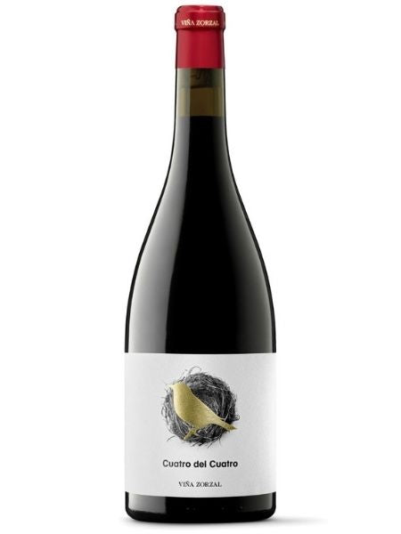 Bottle of Cuatro del Cuatro Viña Zorzal 2019 Red Wine