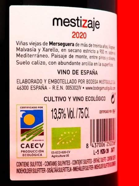 Front Label Details with Description of the Bottle