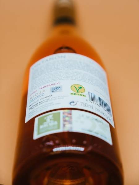 Back White Label with Description of the Bottle