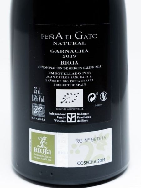 Pena el Gato Natural Grenache Red Wine 2019