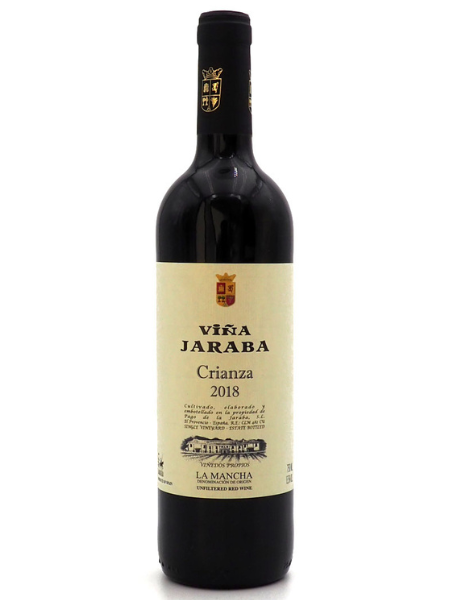 Bottle of the Viña Jaraba Crianza 2018 Red Wine