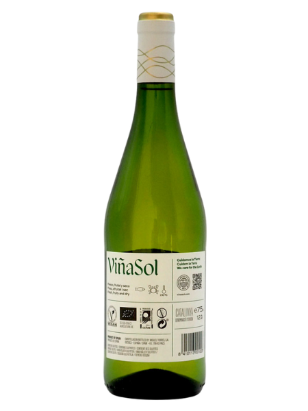 Vina Sol Blanco Original 2020 Back Label