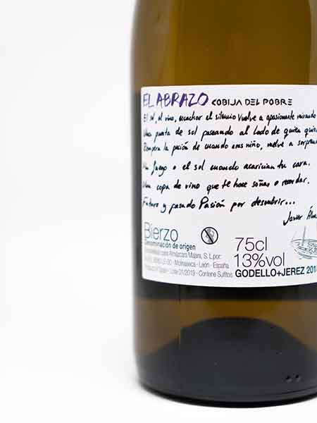 El Abrazo 2018 White Wine Back Label