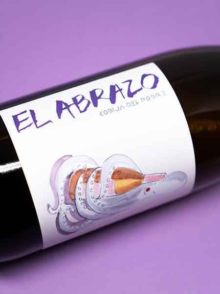 El Abrazo 2018 White Wine Front Side Label