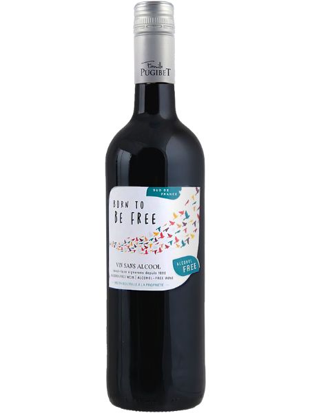 Bottle of Born to be Free Red Alcohol Free Wine