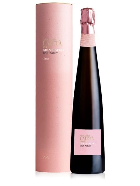 Cava Laietà Rosé Gran Reserva Organic 2017 Sparkling Wine and its Packaging