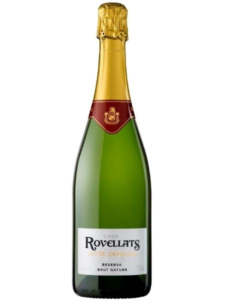Bottle of Cava Rovellats Cuvée Especial Brut Nature Sparkling Wine