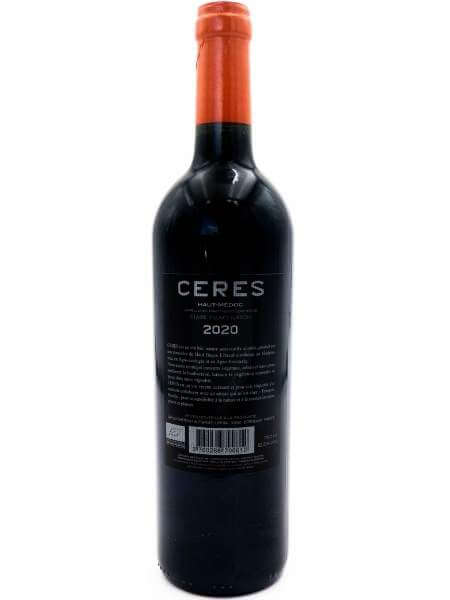 Ceres de Haut-Bages Liberal Organic 2020 Red Wine Back Label