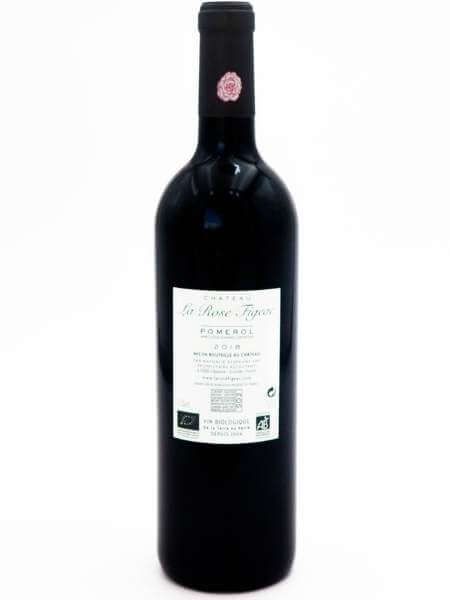 Back Label of Chateau la Rose Figeac Organic 2018 Red Wine