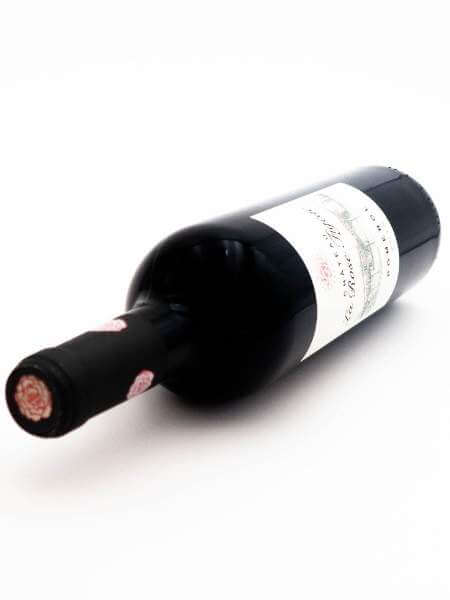 Side Bottle of Chateau la Rose Figeac Organic 2018 Red Wine 