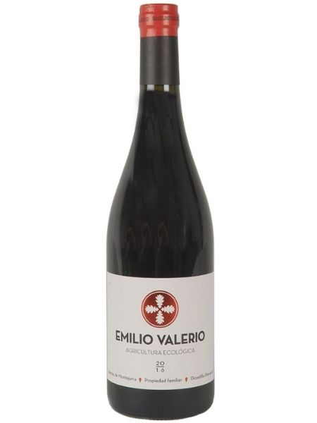 Bottle of Emilio Valerio 2018 Organic Red Wine
