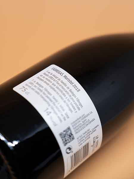 Back Label of Fabregas Moristel 2019 Red Wine