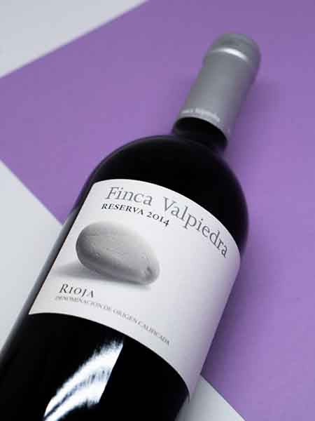 Top View of Finca Valpiedra Reserva 2014 Red Wine