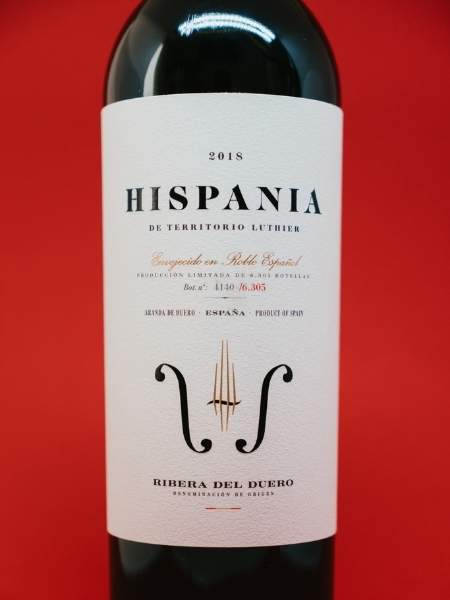 Spanish Red Wine 2018 Front Label