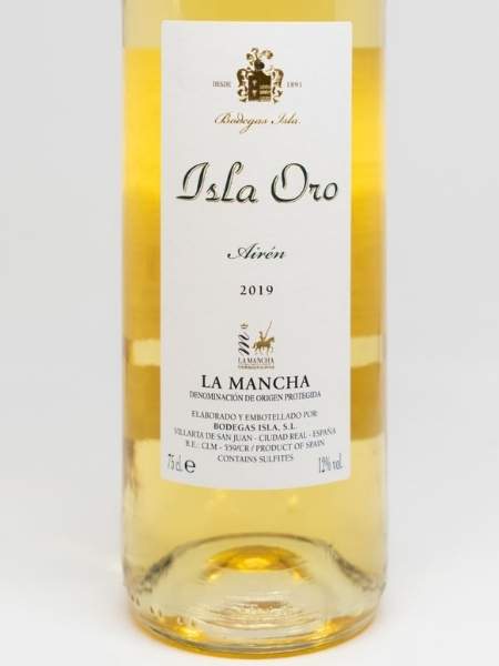 Front Label of the spanish white wine from 2019