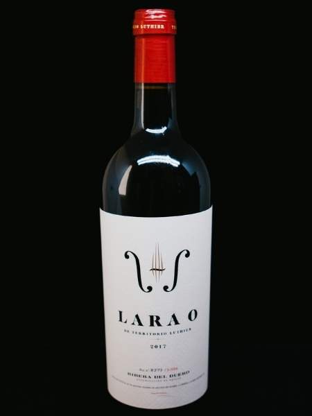 Front White Label of Red Wine