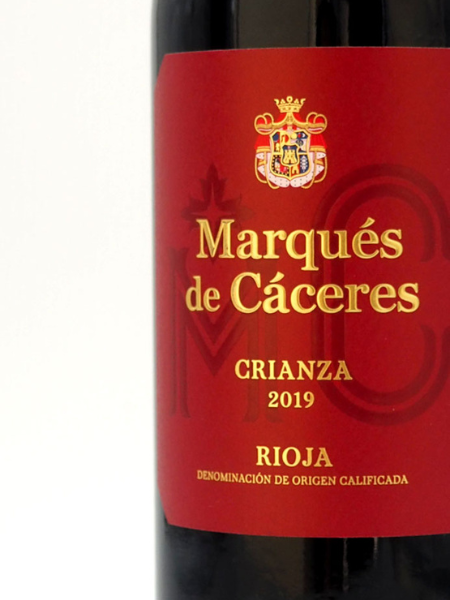 Front Side label of Marqués de Cáceres
