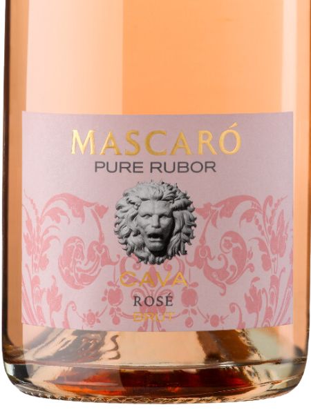Front label pink Mascaro Cava Pure Rubor Rose Cava