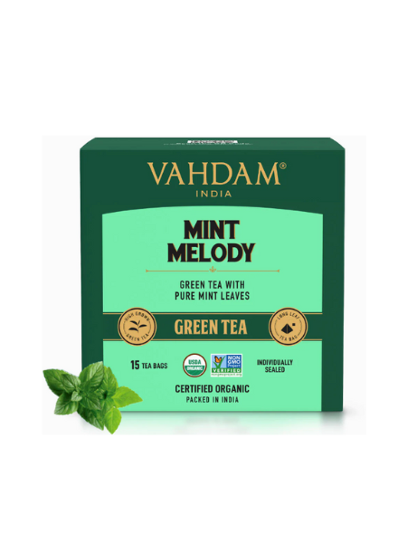 Green Tea Mint Melody Vahdam from India
