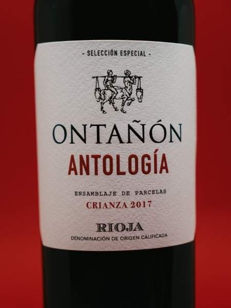 Front White Label with Logo of Ontanon Antologia Crianza