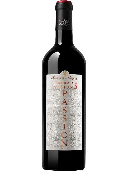 Bottle of Bordeaux Passion 5 Red Wine 