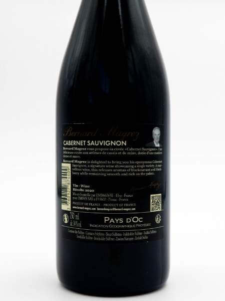 Cabernet Sauvignon 2020 Back Label