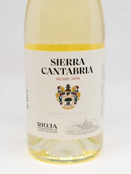 Front White Label with Logo of Rioja Sierra Cantabria