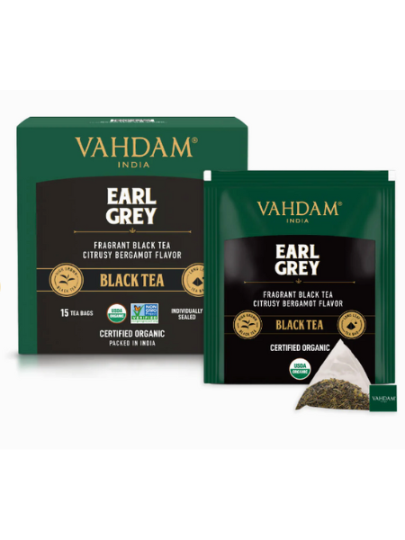 Green box Earl Grey Black Tea Vahdam from India