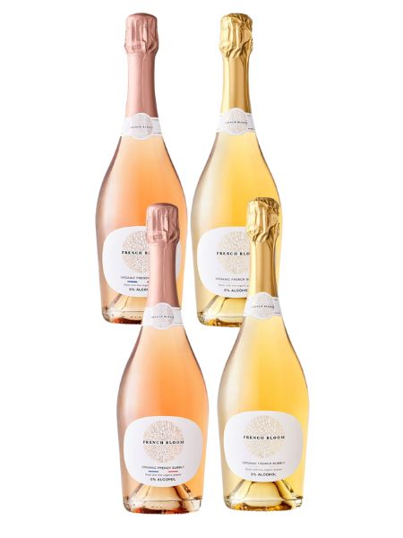 French Bloom Non Alcoholic 4 Bottle Sparkling Wine Case