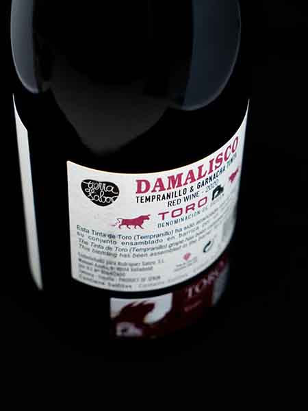 Damalisco 2020 DO Red Wine Toro Back Label